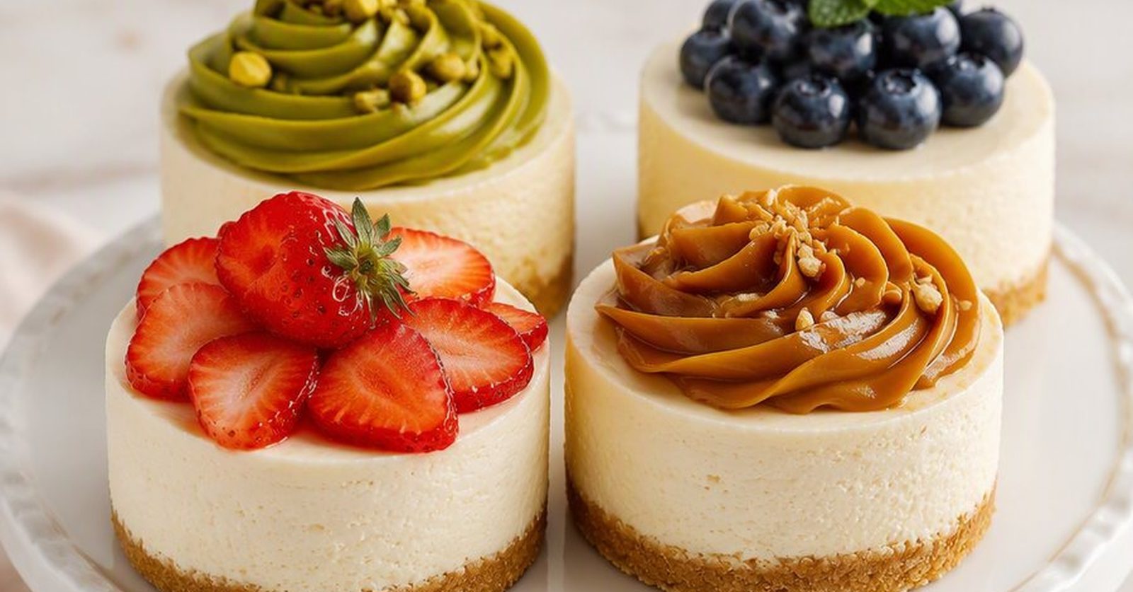 Mini cheesecakes artesanales de MG's Bakery